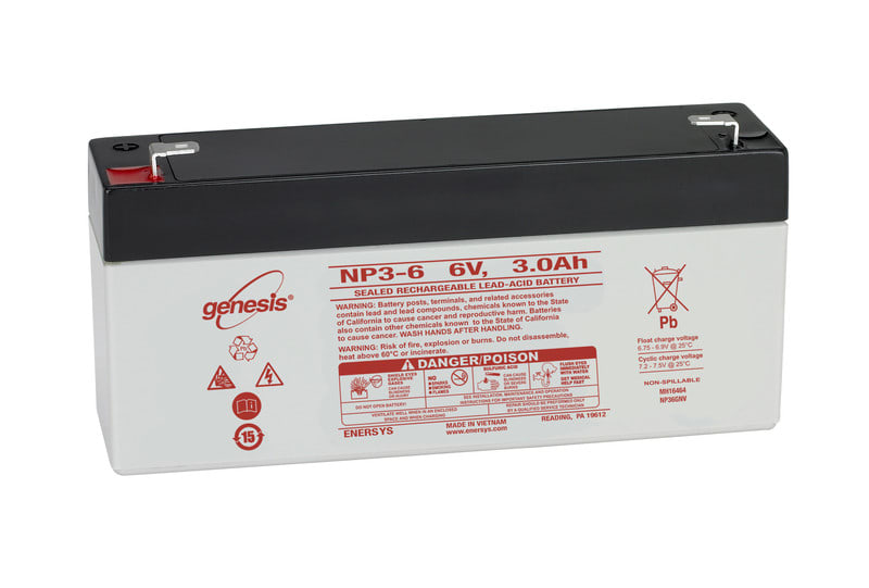 ENERSYS - suljettu AGM akku 6V 3Ah - GENESIS NP3-6