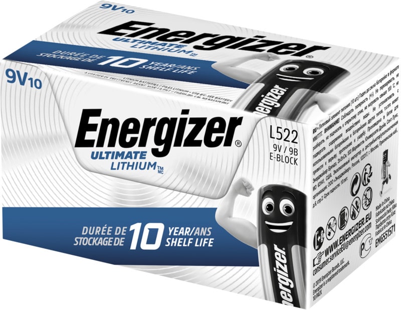 ENERGIZER - Paristo lithium Lithium - Ultimate Lithium 9V B2B DP10