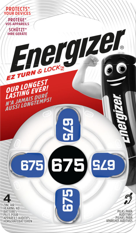ENERGIZER - Paristo kuulokoje Zinc Air - Koko 675 Zinc Air 1,4V DP4