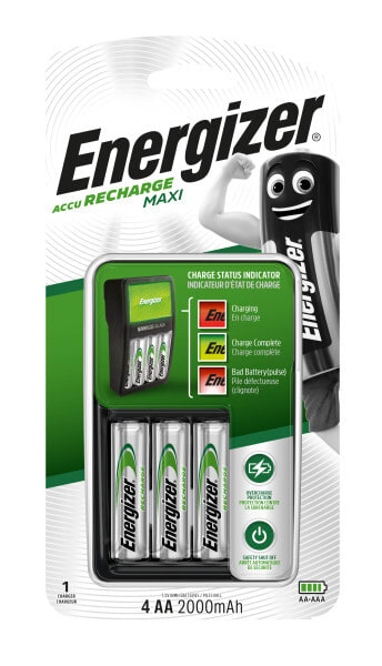 ENERGIZER - Laturi+akut NiMh Maxi - Maxi 4AA 2000mAh