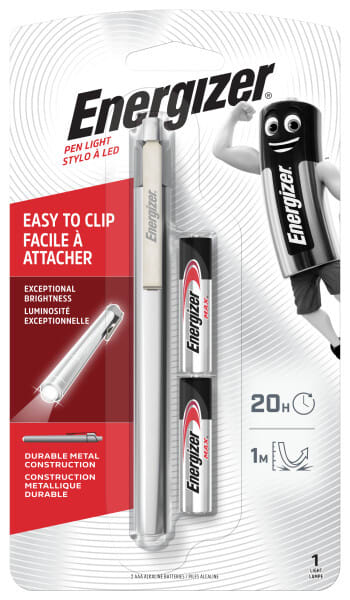 ENERGIZER - Kynävalaisin, metallia LED - Energizer kynälamppu 2xAAA