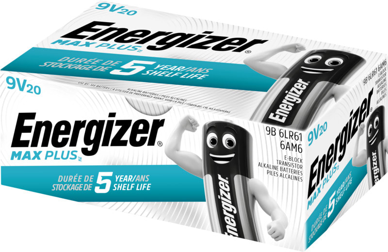 ENERGIZER - Paristo alkali Max Plus - Max Plus 9V/522 DP20