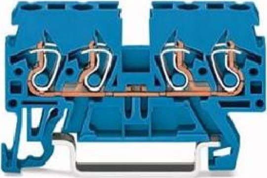 WAGO - Riviliitin 4-nap 4mm2 sin - WAGO 870-834 (100 kpl.)