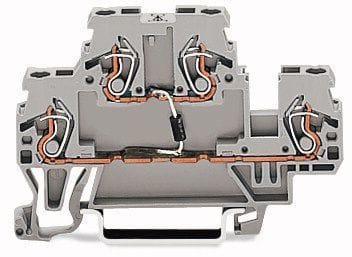 WAGO - Kakskerrosl. led 2.5mm2 päästö - WAGO 870-540/281-411 (50 kpl.)