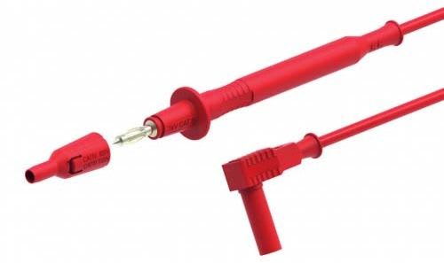 PJP ELECTRO - Mittajohto yleismitt. 1m - Kärki 4mm silikoni punainen