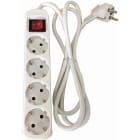 TRADEFORCE - Jatkojohto on/off 3300010 - H05VV-F, 3G1.5, 1,5m 4xschuko