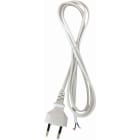 TRADEFORCE - Liitäntäjohto 15760011 - H03VVH2-F 2x0.75, 2m valk.