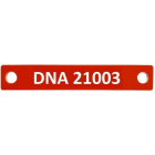 EXCEL NETWORKING - DNA 12x75 mm, punainen - Merkintäkilpi kaapelijatkos