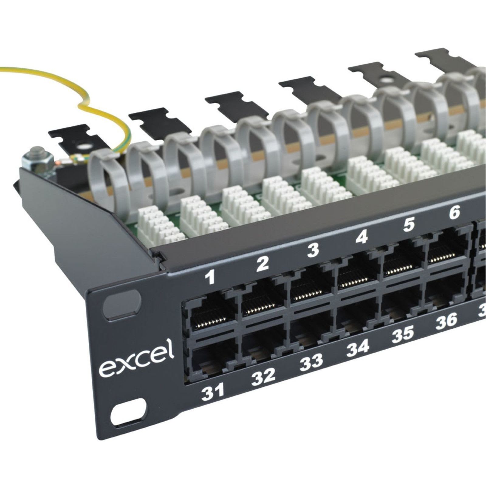 EXCEL NETWORKING - Paneeli-kupari - 50P RJ45 1U 3PR 19 MU