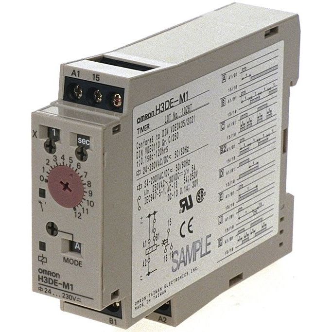 OMRON - Aikarele,moni,1A/S,24-230AC/DC - H3DE-M1 AC/DC24-230