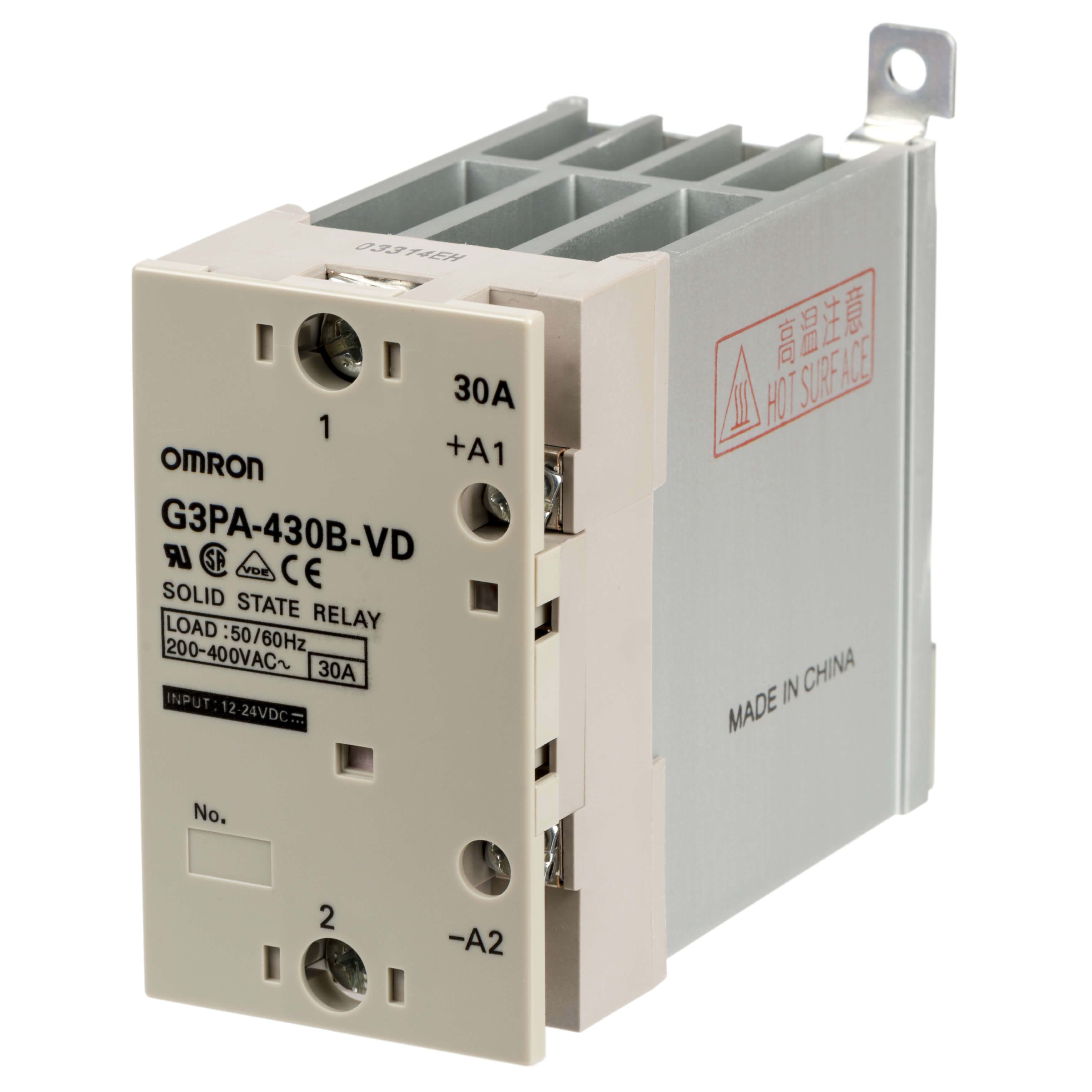 OMRON - Puolijohderele 30A 200-480VAC - G3PA-430B-VD-2 12-24DC