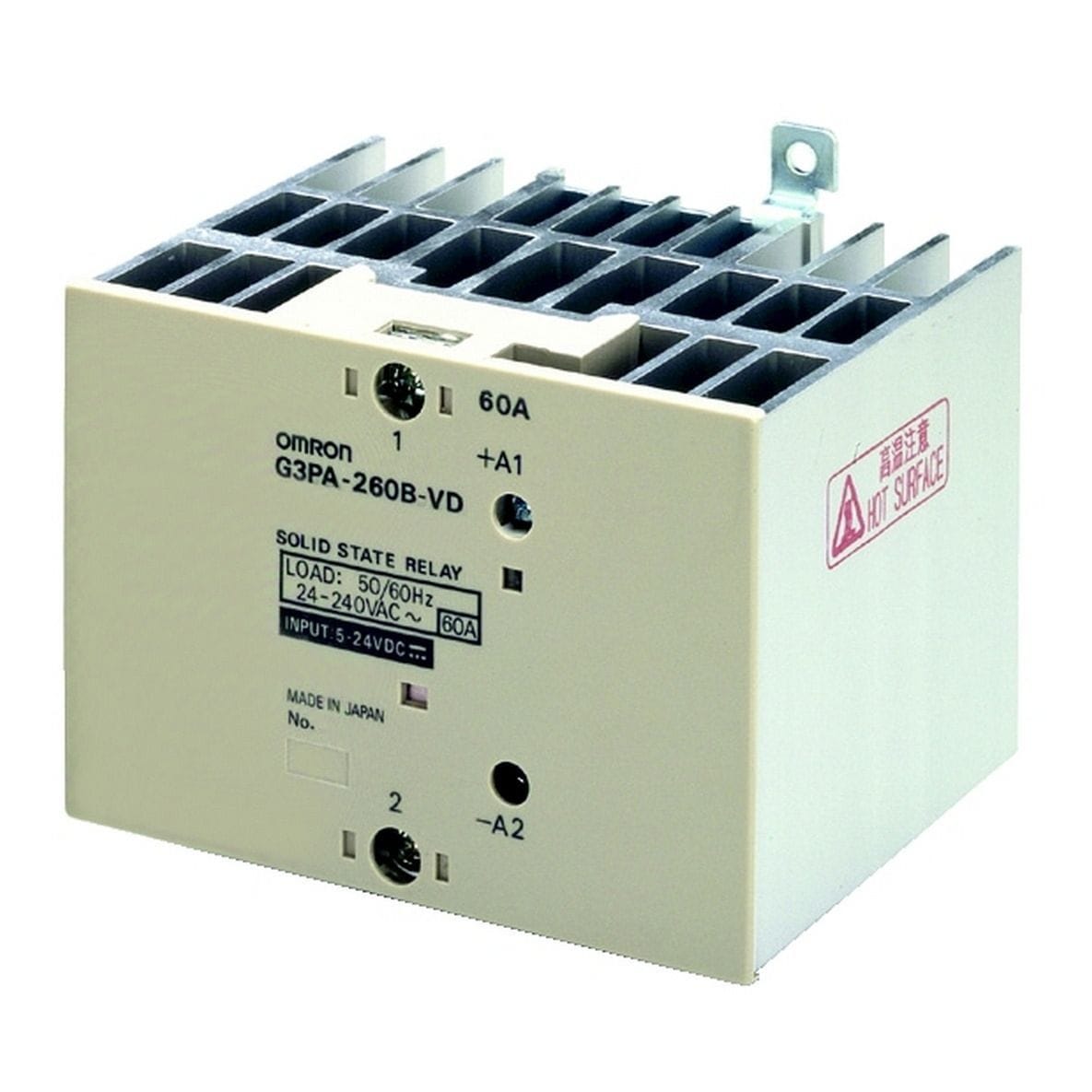 OMRON - Puolijohderele 50A 200-480VAC - G3PA-450B-VD-2 12-24DC