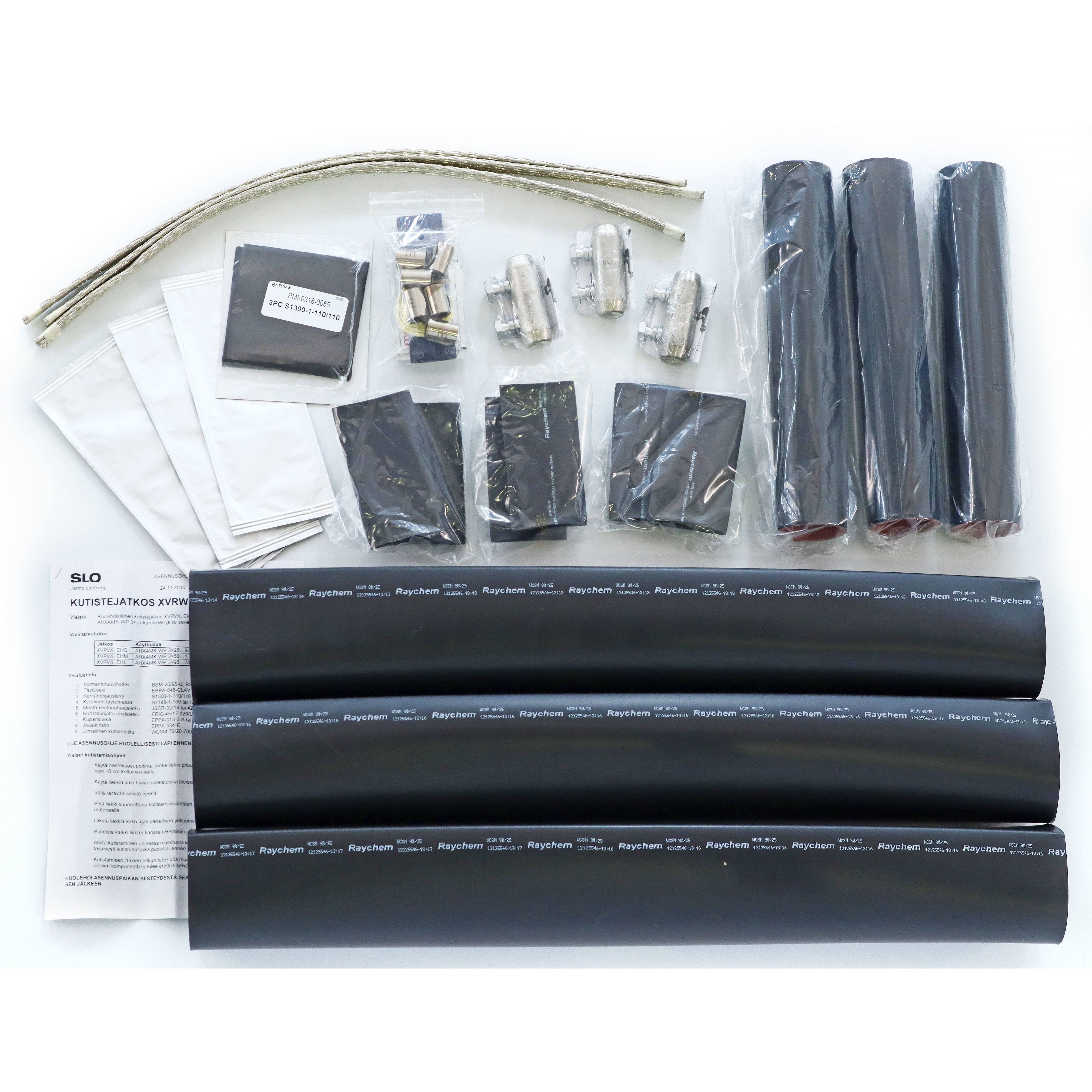 SONEPAR TUOTESARJAT - AHXAMK-WP 3x50-150 mm2 20 kV - XVRWL EHM KUTISTEJATKOS 20 kV