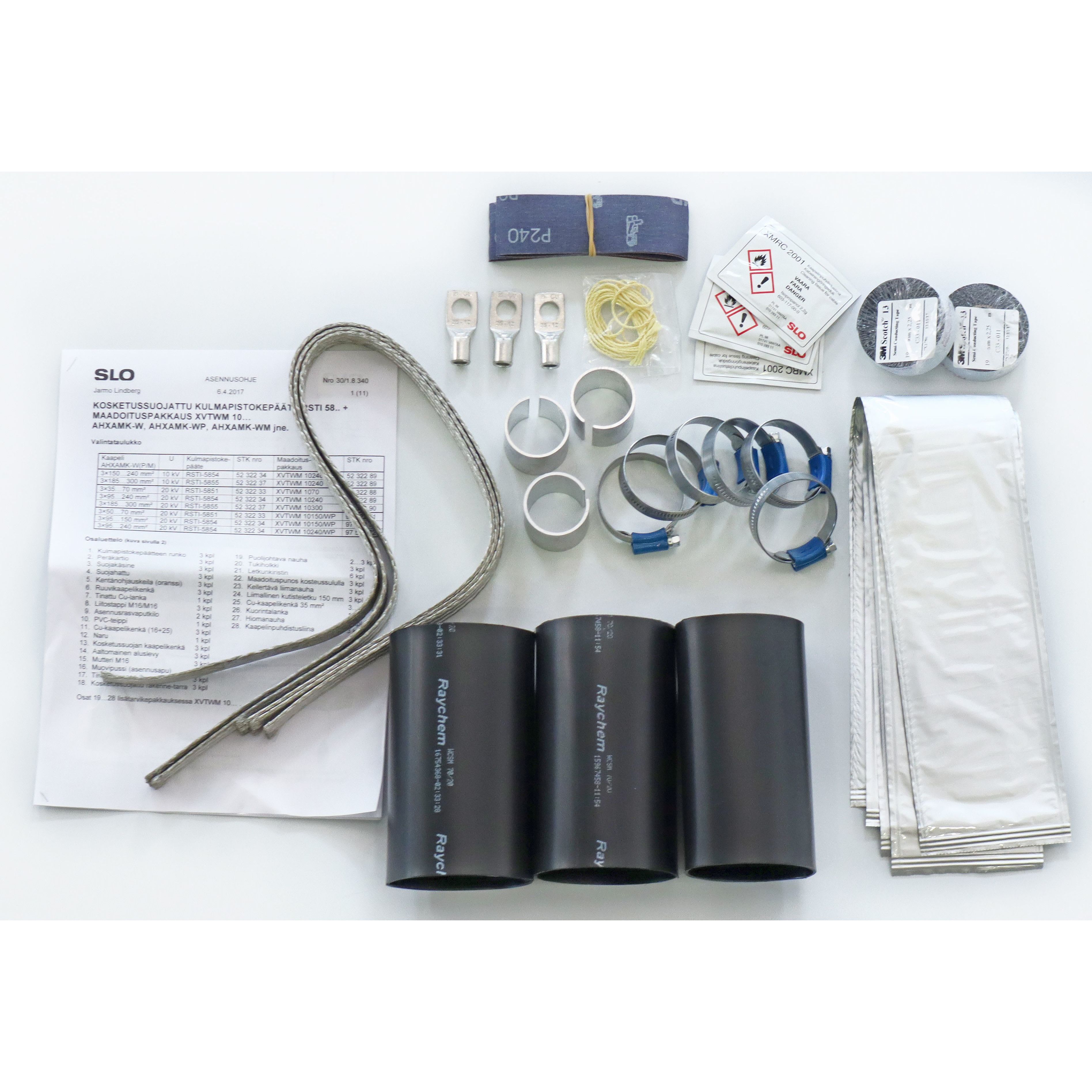 SONEPAR TUOTESARJAT - Maadoituspakkaus RSTI 58, RSES ja RSSS - XVTWM 10240/WP 95-240 mm2 20 kV