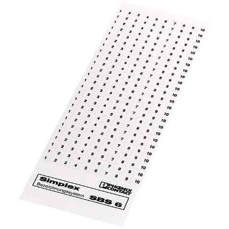 PHOENIX CONTACT - Merkintäkortti - SBS10 ILMAN MERKINTÄÄ