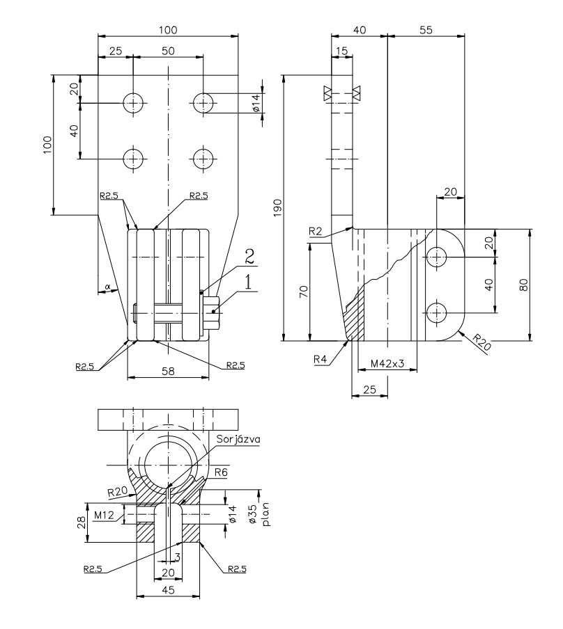 SIEMENS ENERGY - Muuntajaliitin 4-reik. - CONNECTOR 2000A 100X100 M42