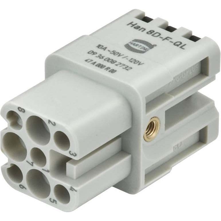 HARTING - Han 8D-Pistukka Quick Lock - 09360082732 Han D