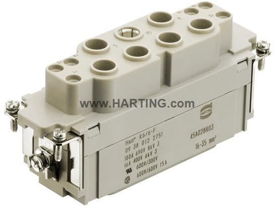 HARTING - Han K 6/6 -nap. Pistukka Combi - 09380122751 Han-Com