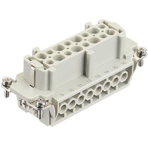 HARTING - HAN 16E Kosketinosa, naaras - 09330162701 Pistukka ruuvi
