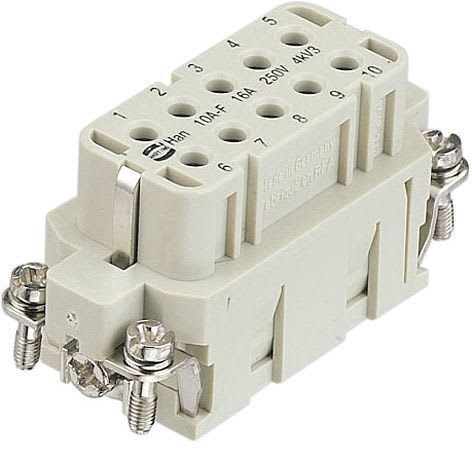 HARTING - Han 10A Kosketinosa, naaras - 09200103101 Pistukka, purist