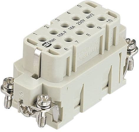 HARTING - Han 10A Kosketinosa, naaras - 09200103101 Pistukka, purist