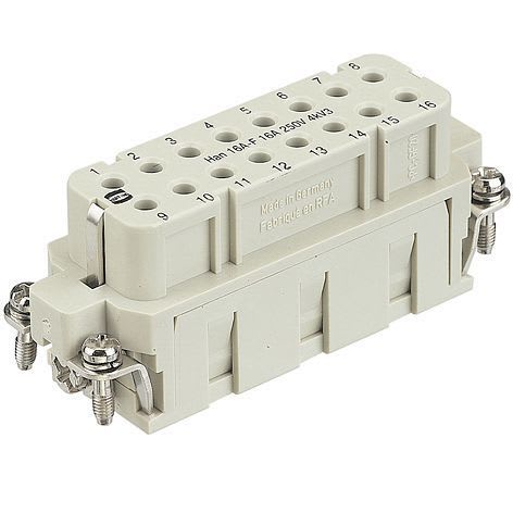 HARTING - Han 16A Kosketinosa, uros - 09200163001 Pistoke, purist