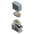 HARTING - Liitinpari Kulma&läpiv. 10+PE - 6104402006300 Han 10B&Han 10E