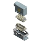 HARTING - Liitinpari Kulma&läpiv. 16+PE - 6104402006500 Han 16B&Han 16E