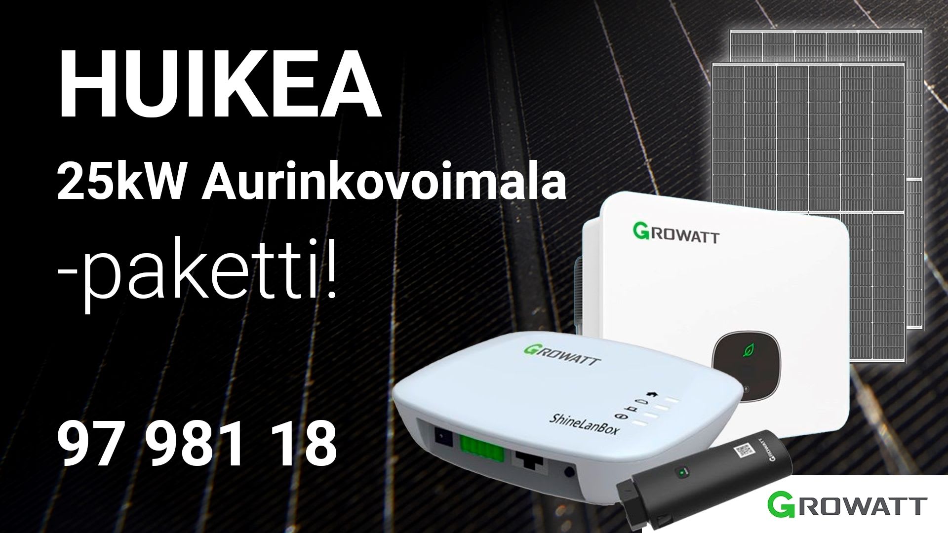 SONEPAR RAKENNETUOTTEET - 25kW Aurinkovoimala paketti - 25kW Aurinkovoimala paketti
