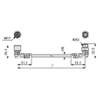 SMC PNEUMATIIKKATUOTTEET - Kaapeli M12 Ex500:Lle 3 M Kulm - EX500-AC030-SAPA