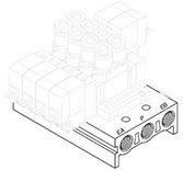 SMC PNEUMATIIKKATUOTTEET - Ryhmäasennuslaatta - SS5Y5-20-02-00F-Q-FISCC5004