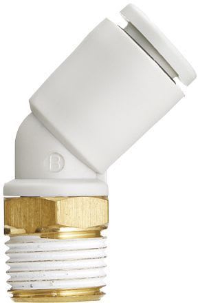 SMC PNEUMATIIKKATUOTTEET - Pistokulmaliitin, 45 Astetta - KQ2K06-03NS