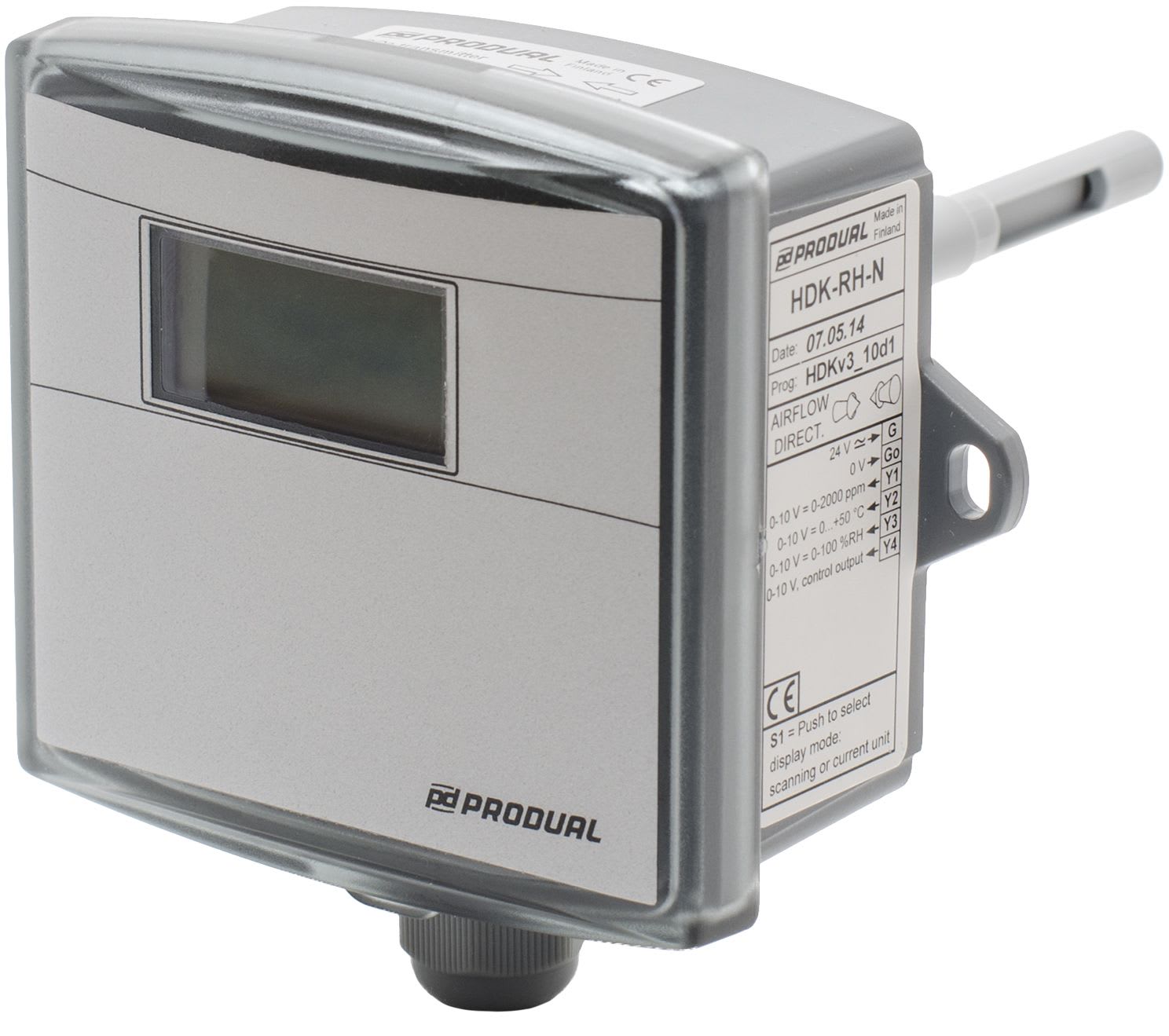 PRODUAL - CO2-Anturi kanavaan 10k +näyt - HDK 10K-RH-N / 1135133