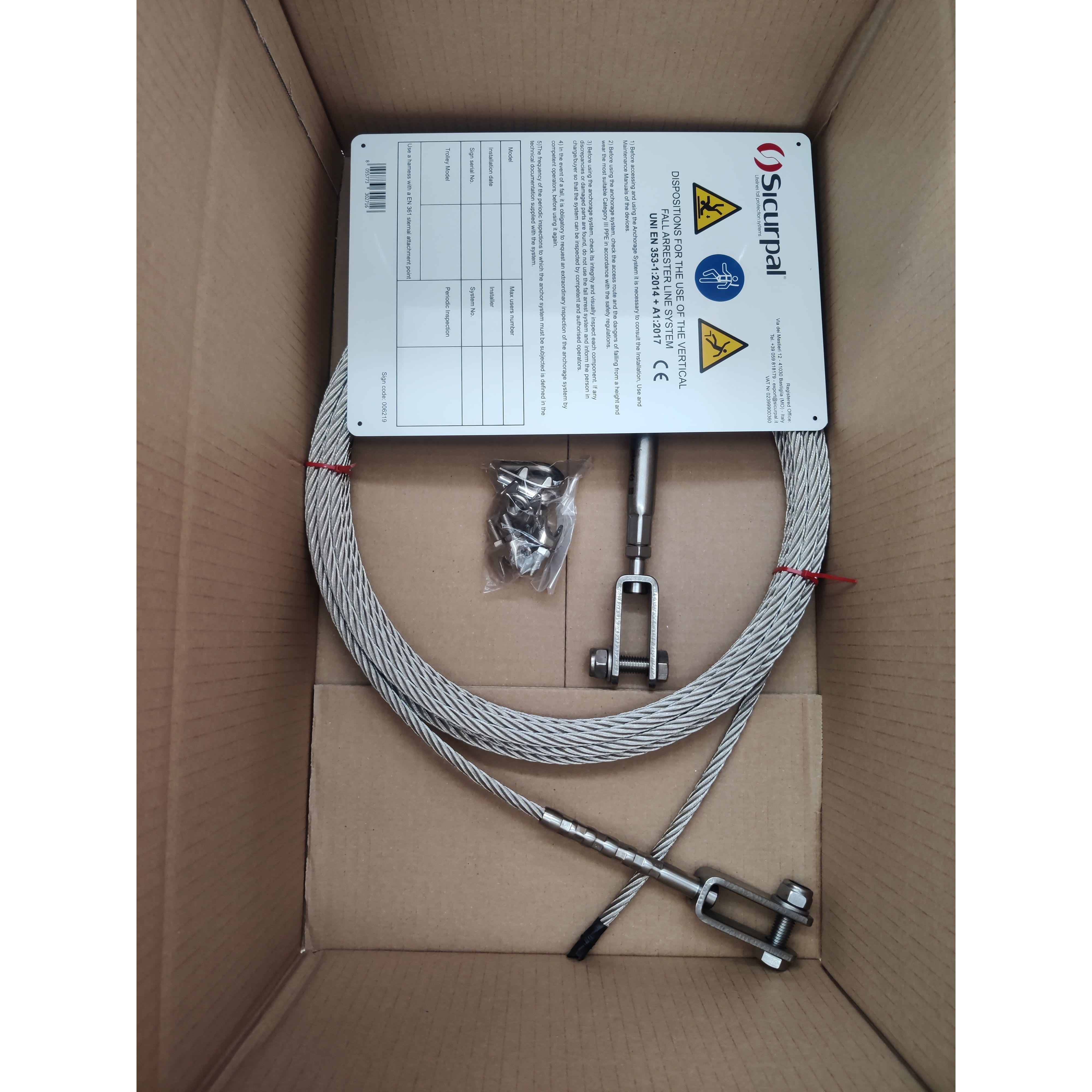 SICURPAL - Vaijerijärjestelmät - Tikasturvavaijeri 7m