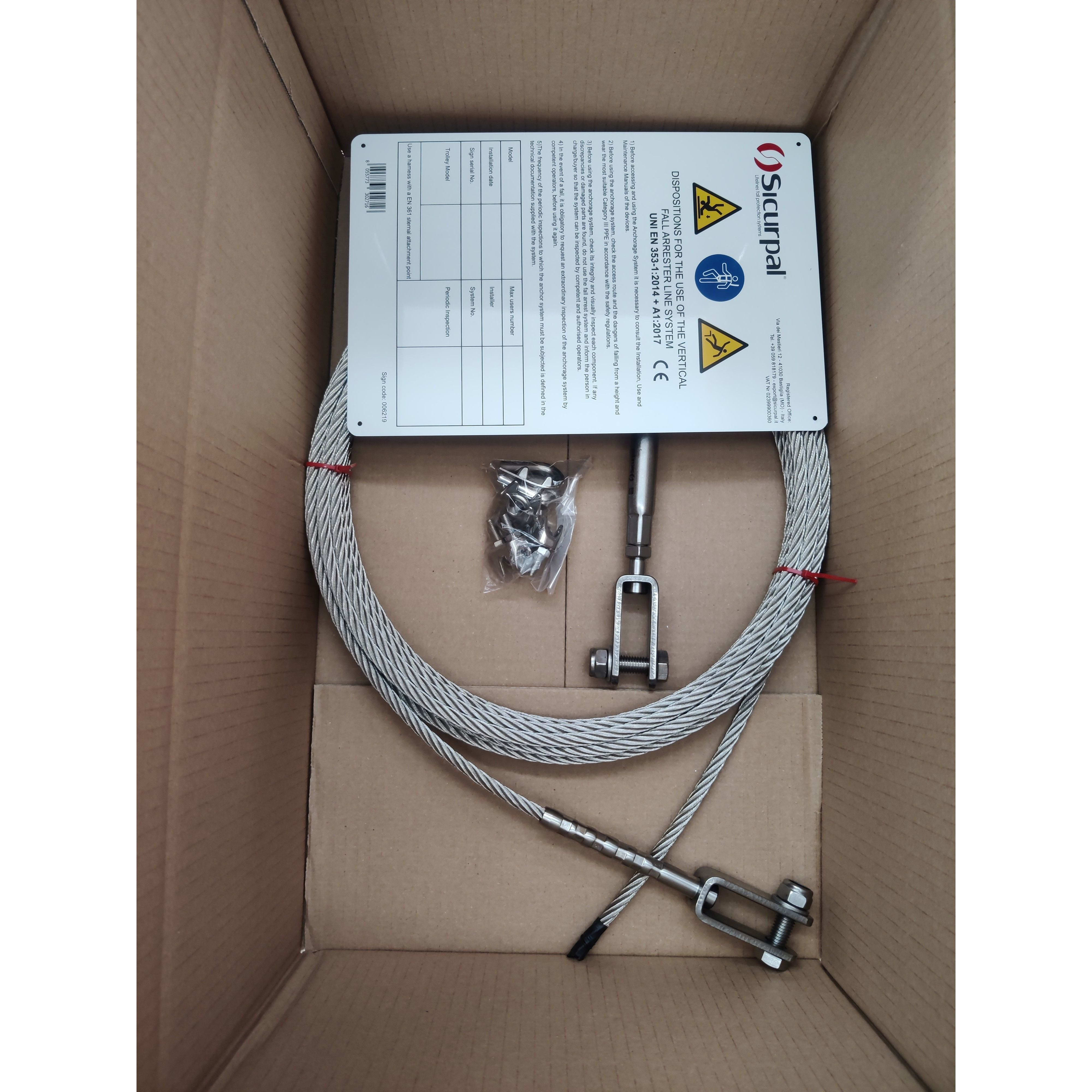 SICURPAL - Vaijerijärjestelmät - Tikasturvavaijeri 8m