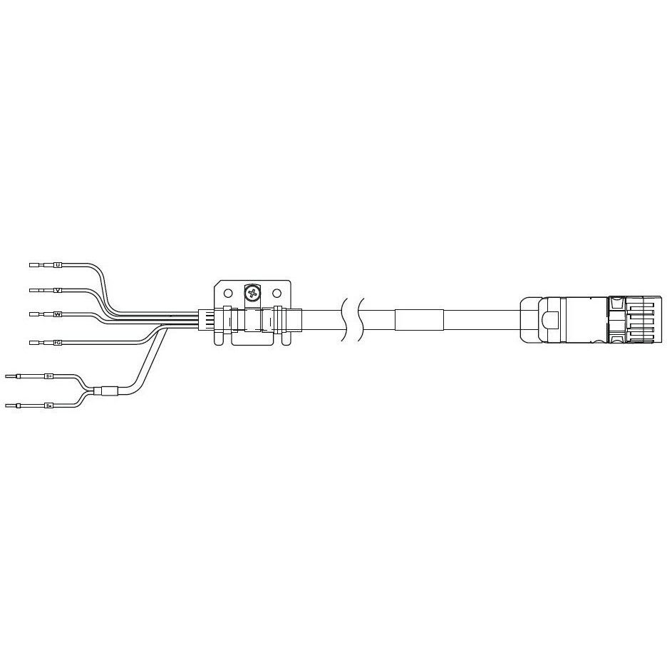 OMRON - 1S series servo motor power cable, 20 m, - R88A-CA1H020BF