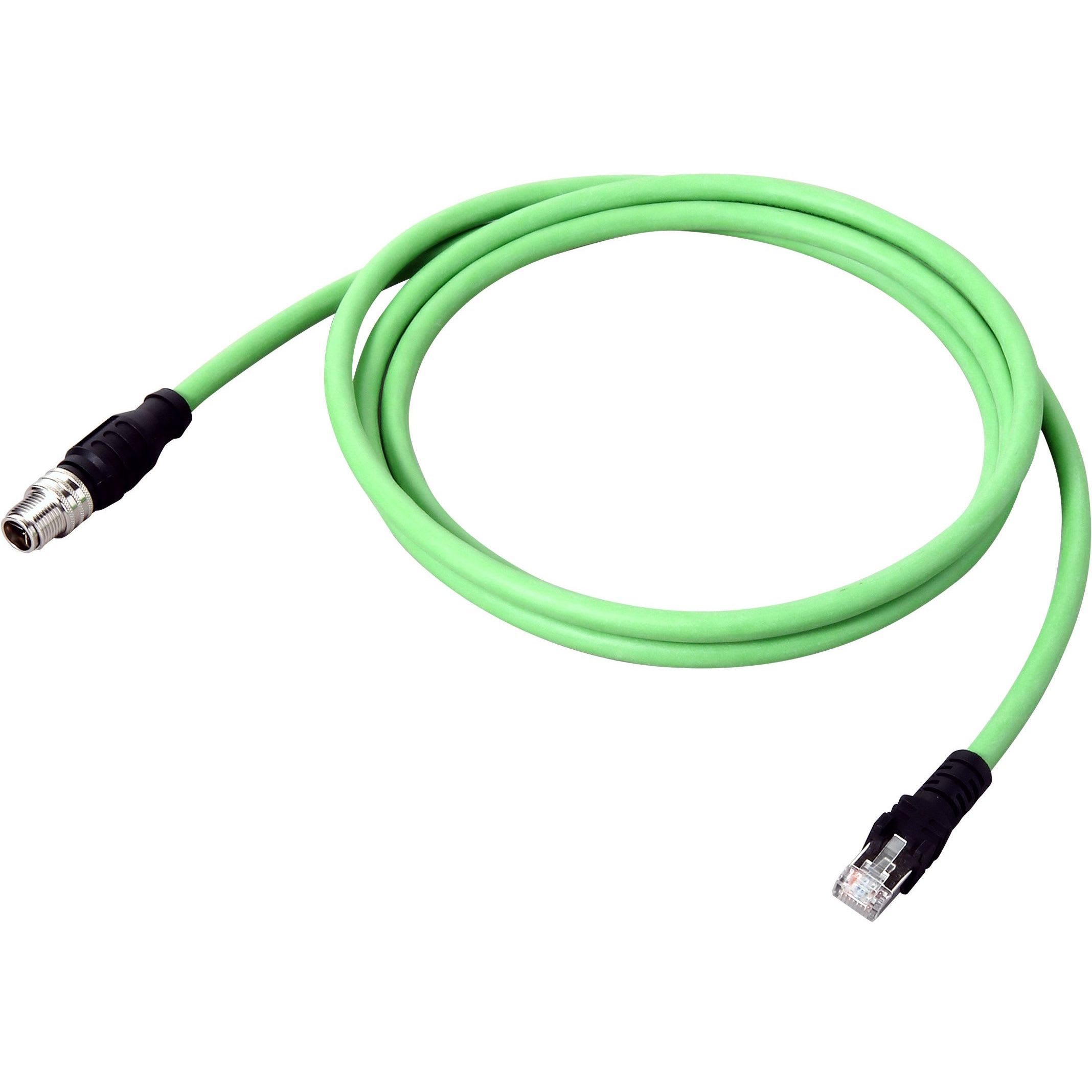OMRON - FHV7 Ethernet cable, straight 10 m, M12 - FHV-VNB 10M