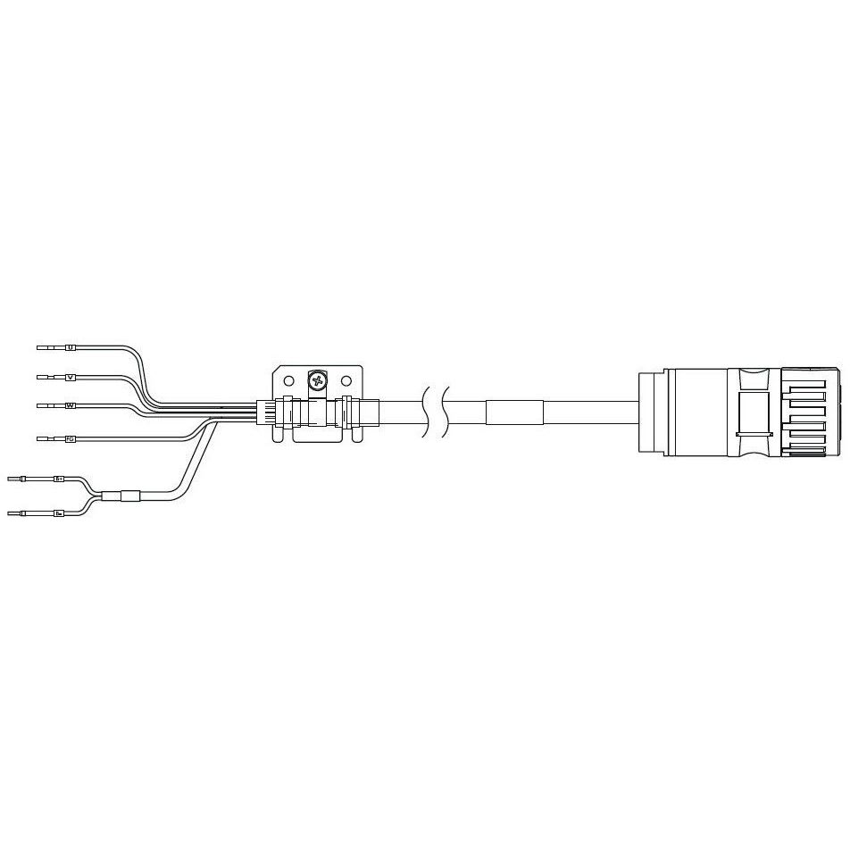 OMRON - 1S series servo motor power cable, 5 m, - R88A-CA1J005BF