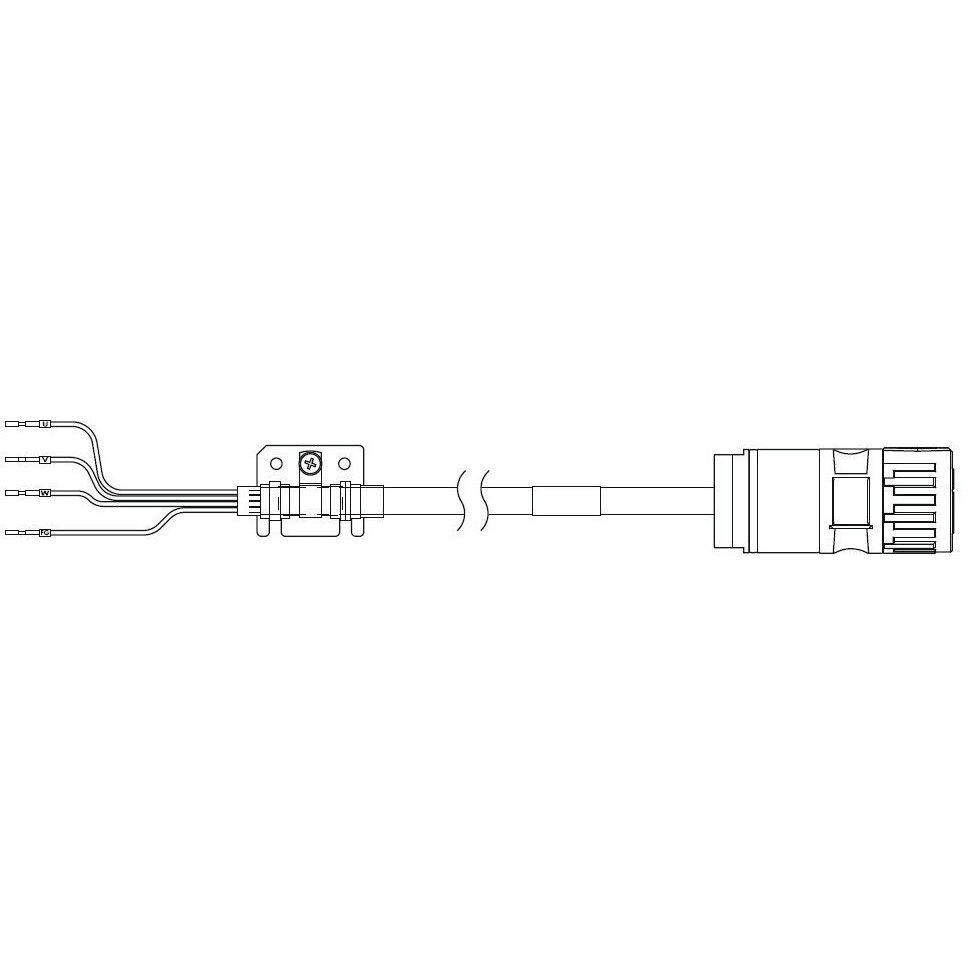 OMRON - 1S series servo motor power cable, 5 m, - R88A-CA1J005SF