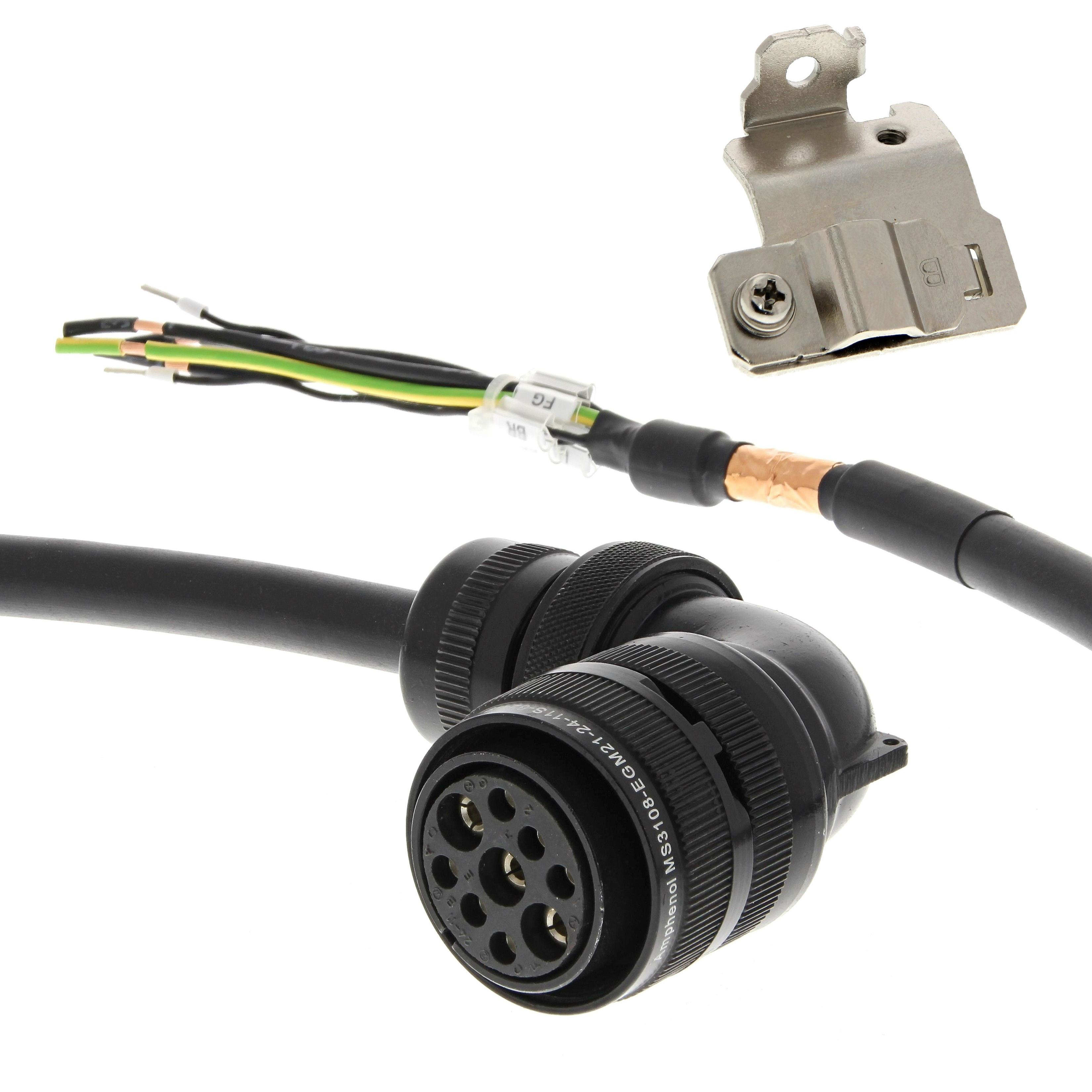 OMRON - 1S series servo motor power cable, 3 m, - R88A-CA1E003BF-E