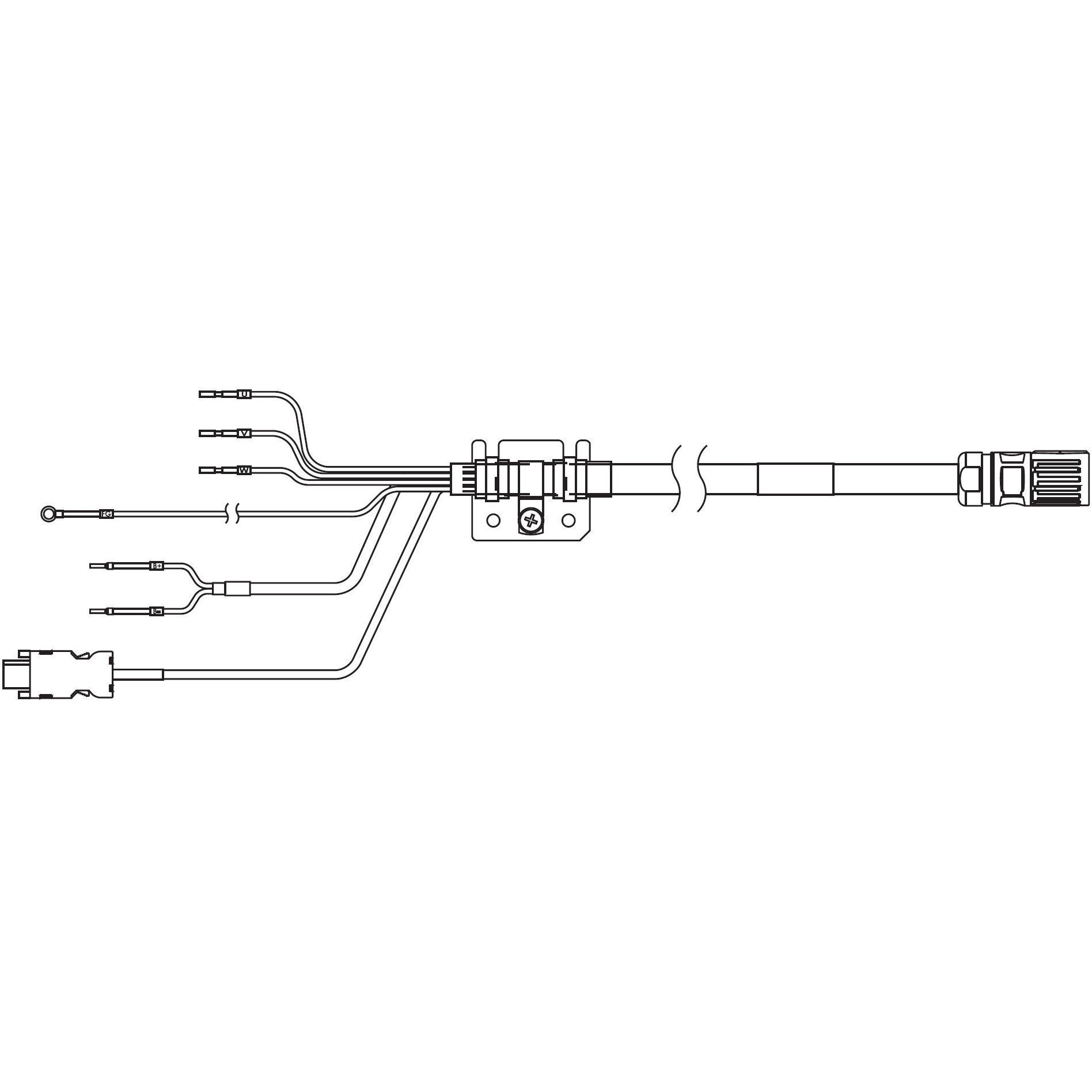 OMRON - 1SA series servo hybrid cable, 20 m, wit - R88A-CX1A020BF