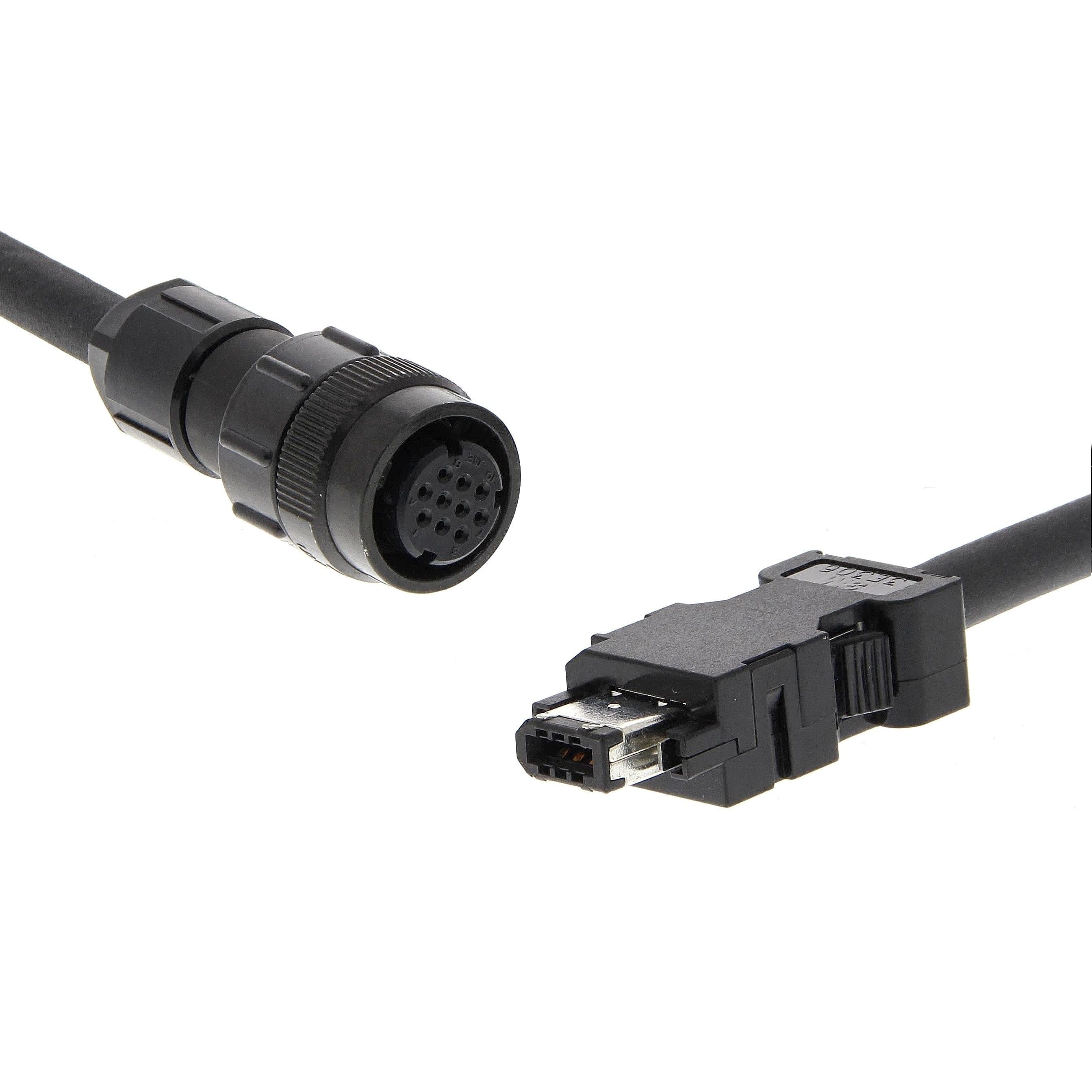 OMRON - 1S series servo encoder cable, 3m, 230V: - R88A-CR1B003NF-E
