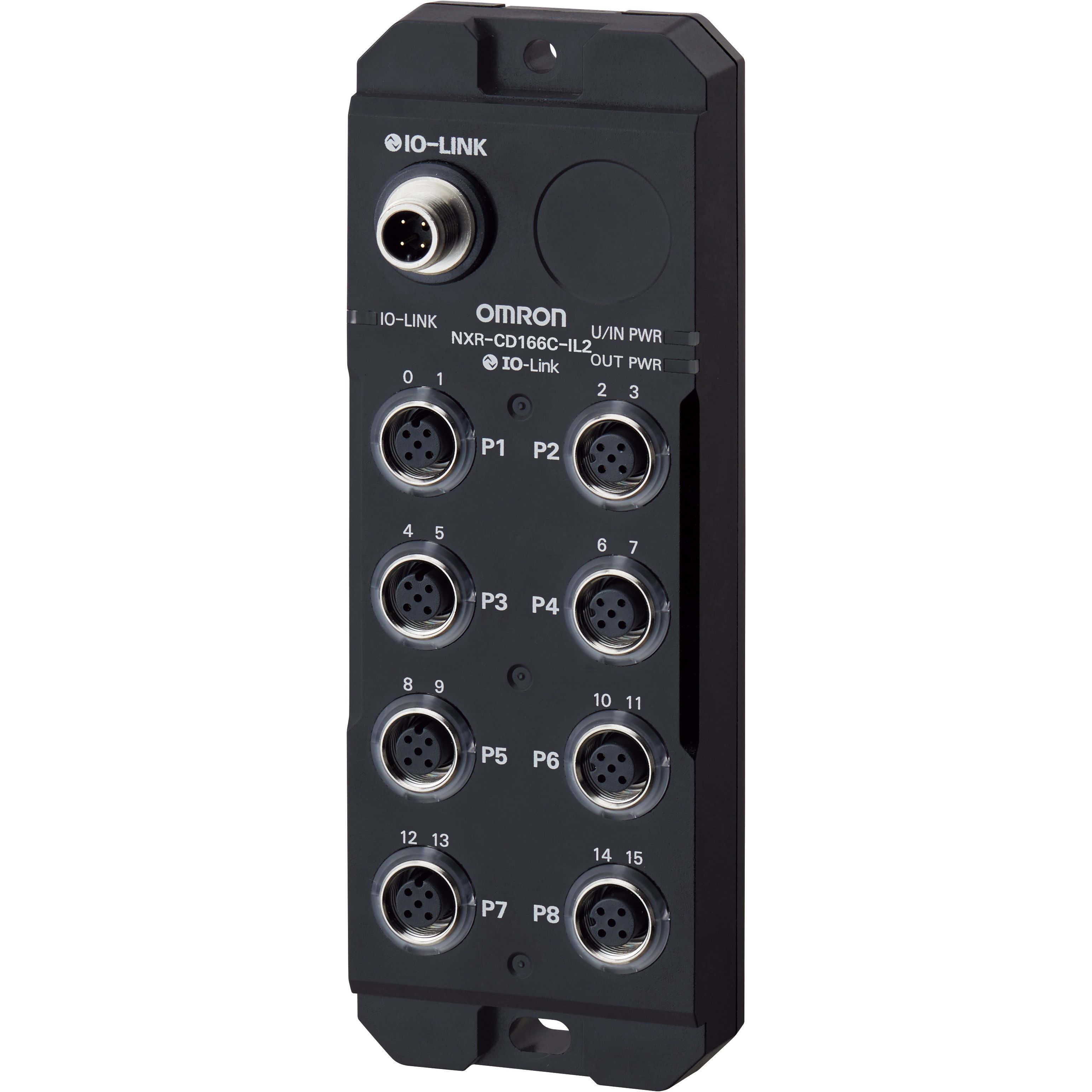 OMRON - NXR Series IO-Hub IP67, 16 input, 8x M12 - NXR-ID166C-IL2