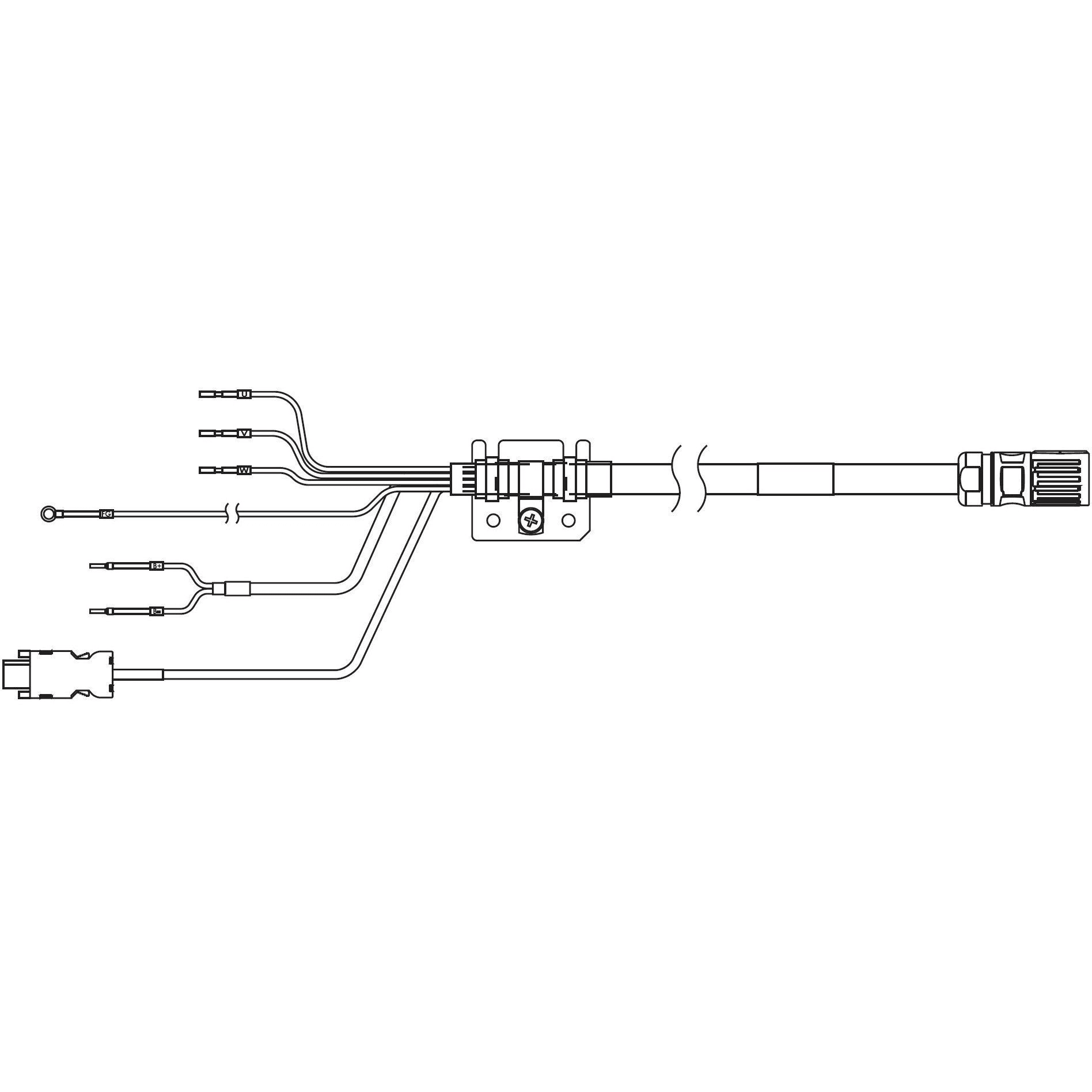 OMRON - 1SA series servo hybrid cable, 15 m, wit - R88A-CX1A015BF