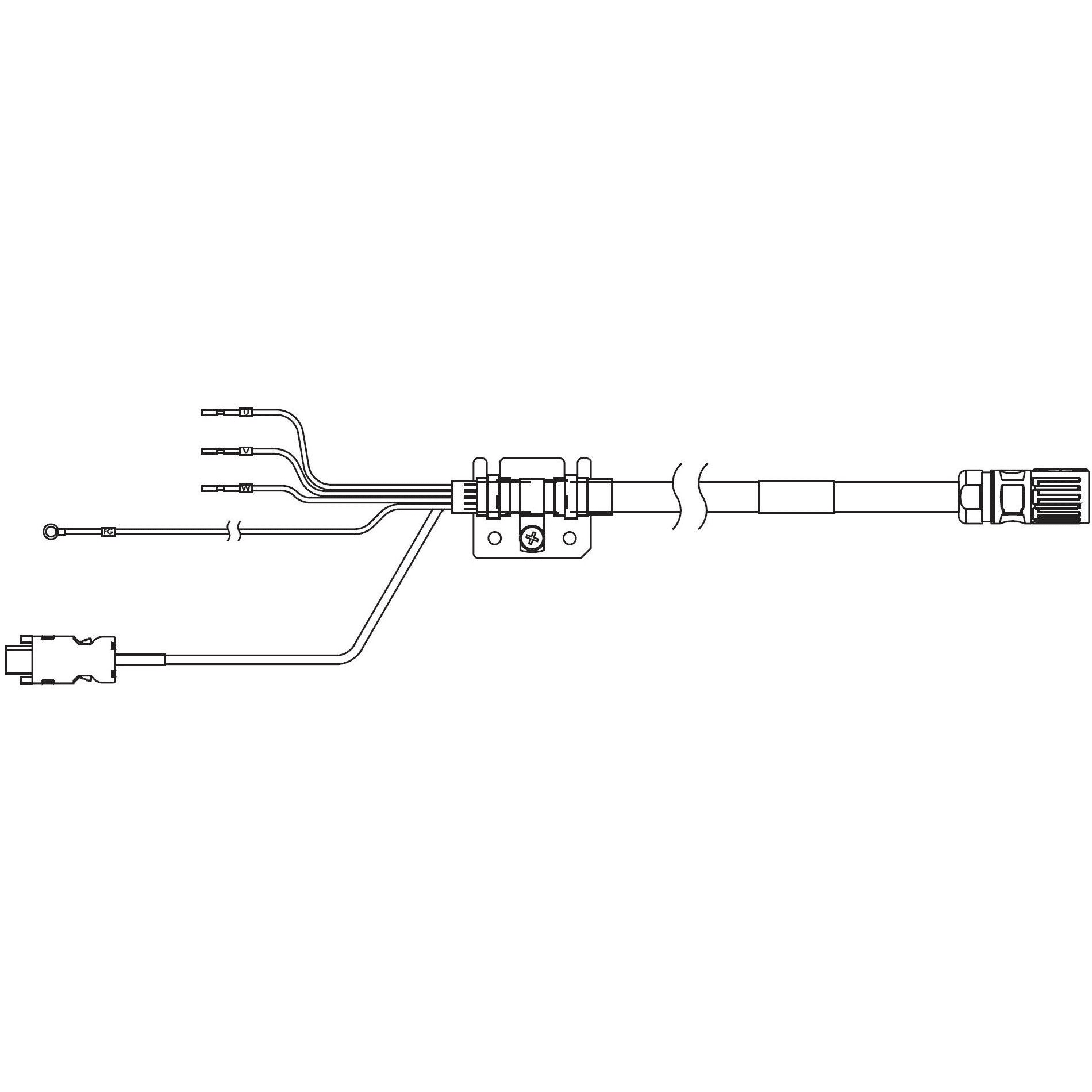 OMRON - 1SA series servo hybrid cable, 3 m, non - R88A-CX1A003SF