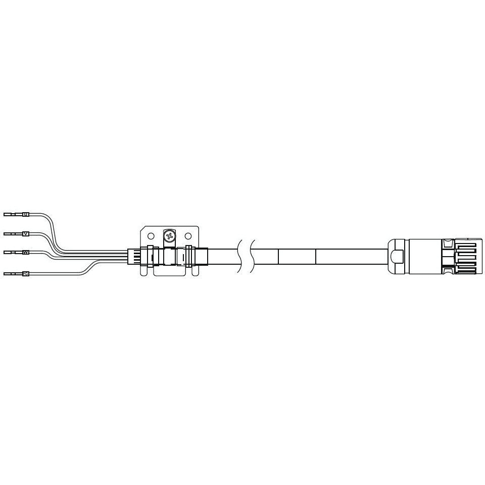 OMRON - 1S series servo motor power cable, 3 m, - R88A-CA1G003SF
