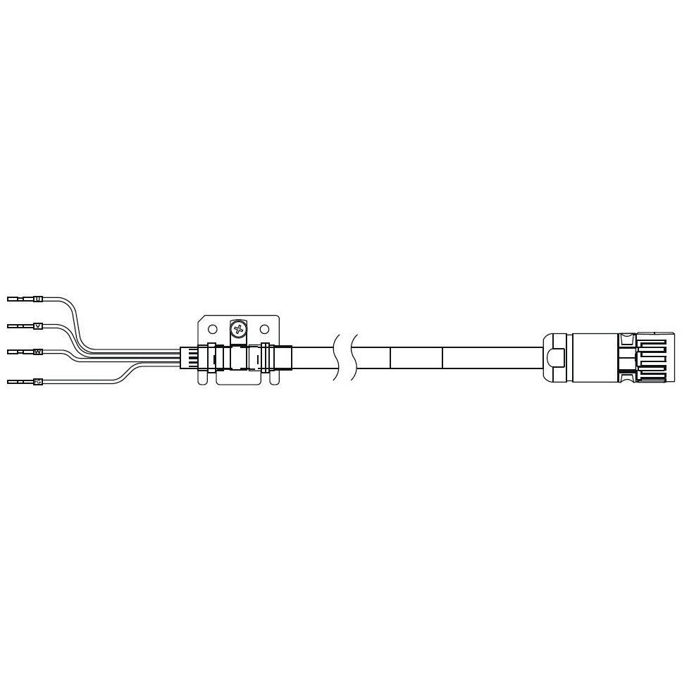 OMRON - 1S series servo motor power cable, 3 m, - R88A-CA1H003SF
