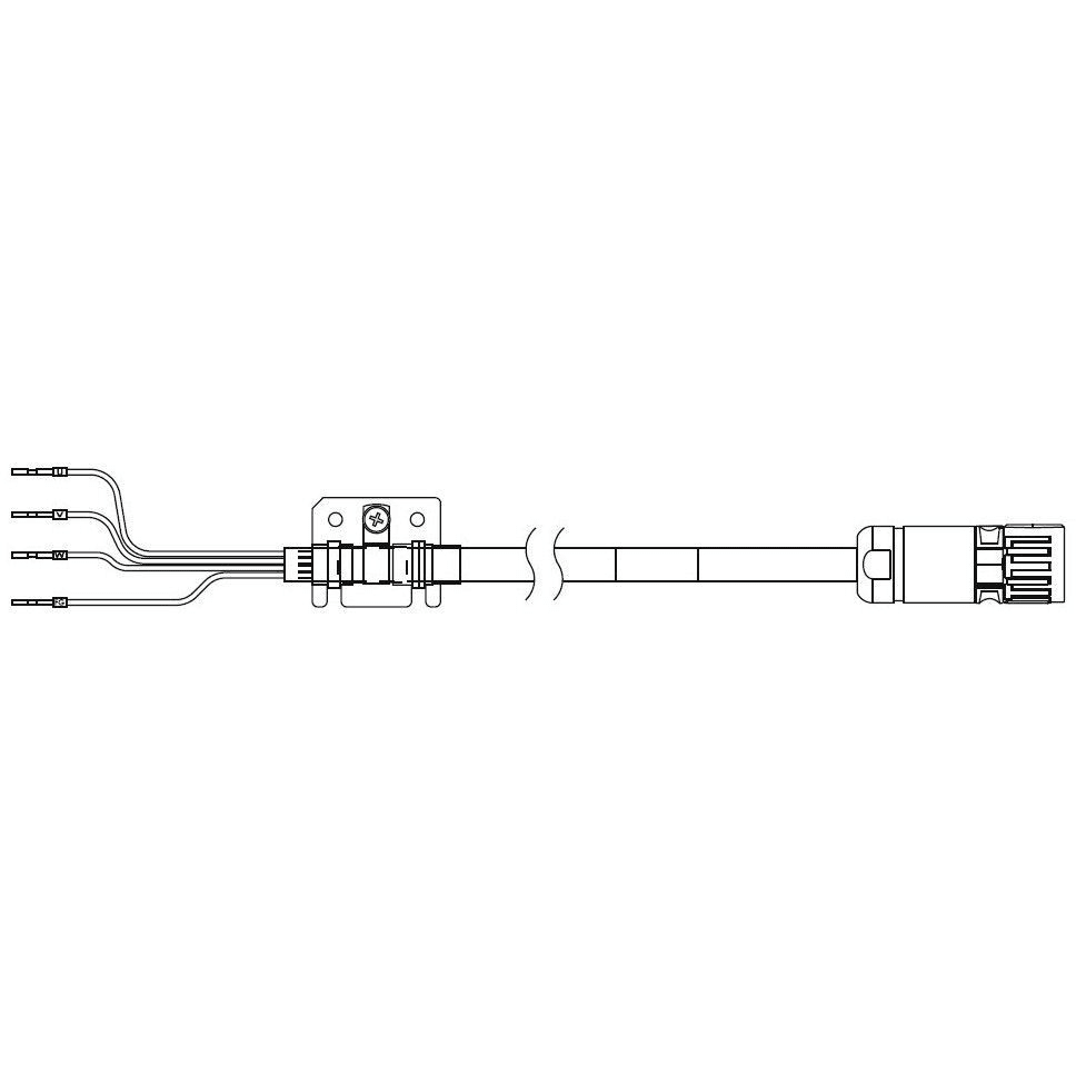 OMRON - 1S series servo motor power cable, 3 m, - R88A-CA1H003SF