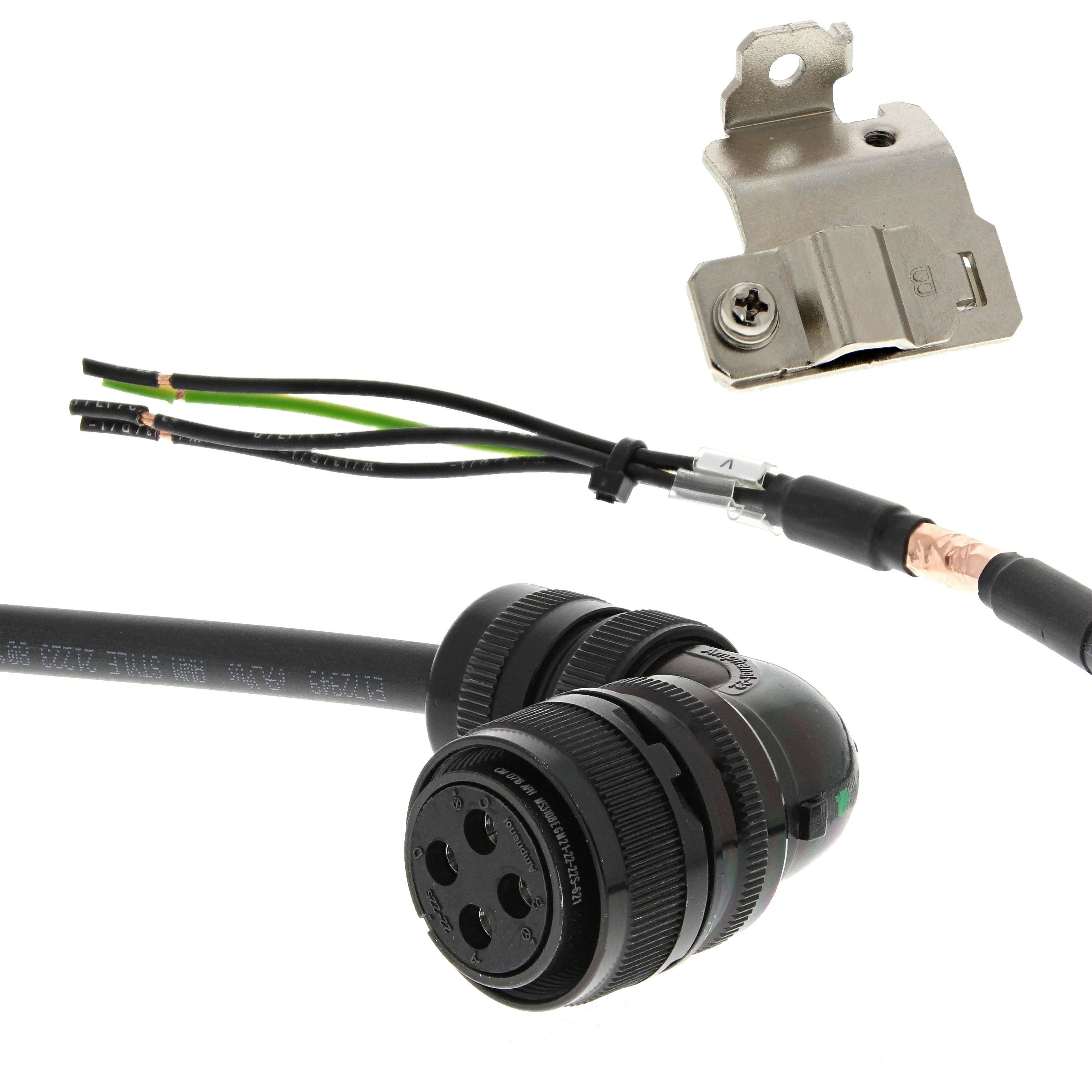 OMRON - 1S series servo motor power cable, 3 m, - R88A-CA1E003SF-E