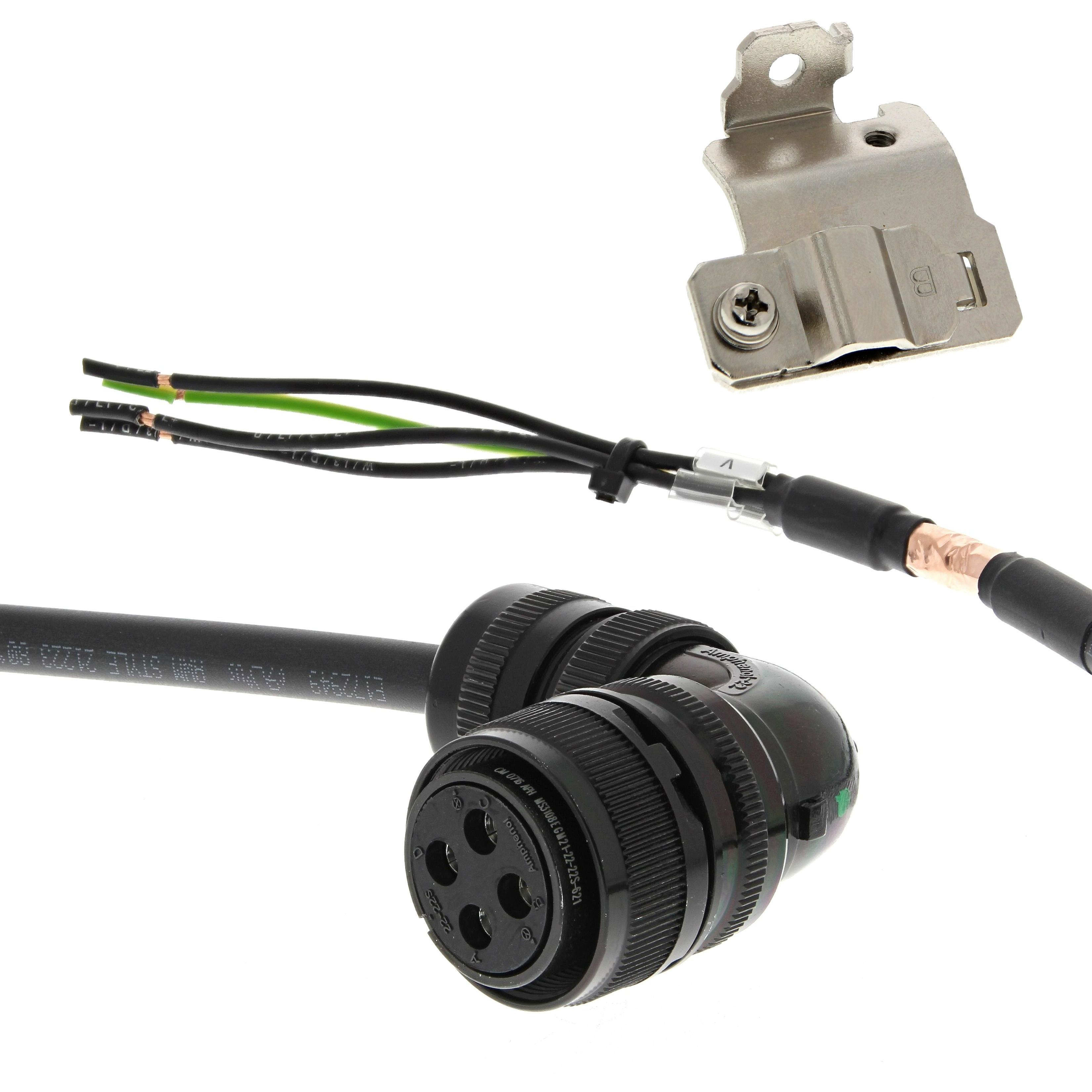 OMRON - 1S series servo motor power cable, 3 m, - R88A-CA1E003SF-E